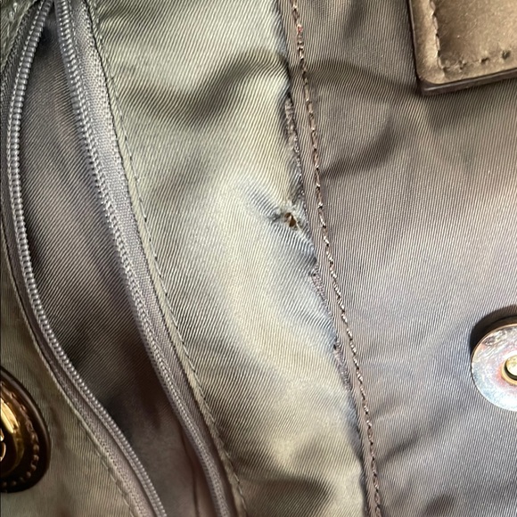 Tory Burch Ella Tote Bag with Metallic Accents - Picture 10 of 14